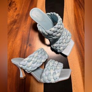 Marc Fisher Sky Blue Braided Heels